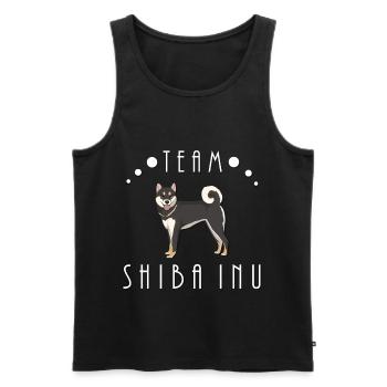 Team Shiba Inu - Black and Tan - Débardeur bio Premium Homme - noir - Devant - AI Model Male 178 light (178cm)