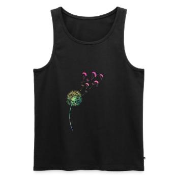 Regenbogen Pusteblume Löwenzahn Gleitschirm - Männer Premium Bio Tank Top - Schwarz - Vorne - Michal (187cm)