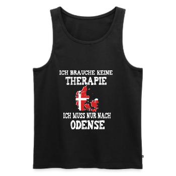 Ich muss nur nach Odense Dänemark Skandinavien - Männer Premium Bio Tank Top - Schwarz - Vorne - AI Model Male 178 light (178cm)
