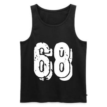 Maillot à 68 numéros - Débardeur bio Premium Homme - noir - Devant - Michal (187cm)