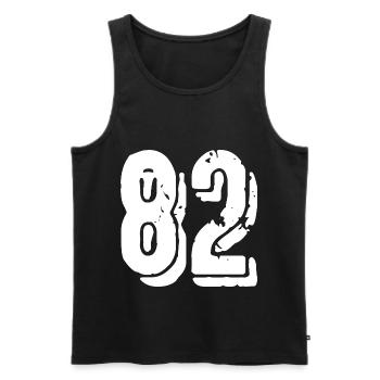 82 number jersey - Men's Premium Organic Tank Top - black - Front - Michal (187cm)