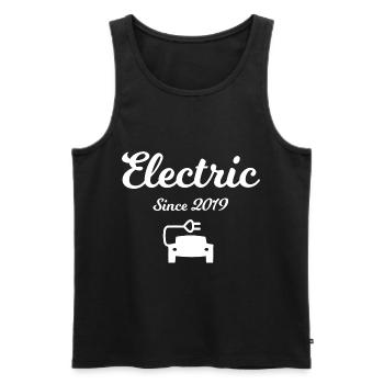 Toujours électrique - Débardeur bio Premium Homme - noir - Devant - AI Model Male 178 light (178cm)