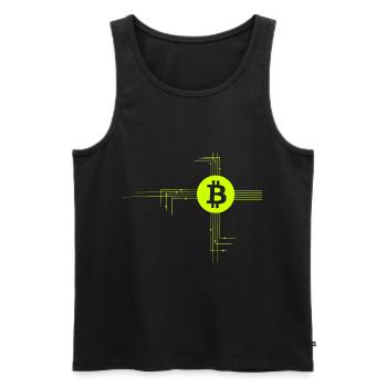 Das Coin Netzwerk - Männer Premium Bio Tank Top - Schwarz - Vorne - Michal (187cm)
