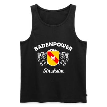 The fans from Sinsheim - Men's Premium Organic Tank Top - black - Front - AI Model Male 178 light (178cm)