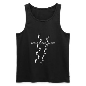 Never Walk Alone Hund Dog Shirt - Men's Premium Organic Tank Top - black - Front - Michal (187cm)