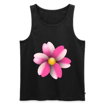 fleur rose - Débardeur bio Premium Homme - noir - Devant - Michal (187cm)