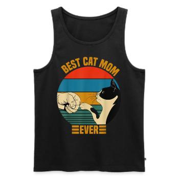 Katzen Mutter Cat Mom Mama - Männer Premium Bio Tank Top - Schwarz - Vorne - AI Model Male 178 light (178cm)