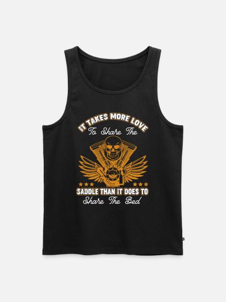 Biker Motorradfahrer Spruch - Männer Premium Bio Tank Top - Schwarz