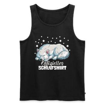 Hunde schläft Schlafender Hund Pyjama Nachthemd - Männer Premium Bio Tank Top - Schwarz - Vorne - Michal (187cm)