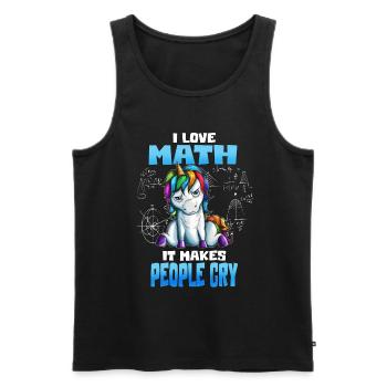 I love Math it makes people cry - Men's Premium Organic Tank Top - black - Front - Michal (187cm)