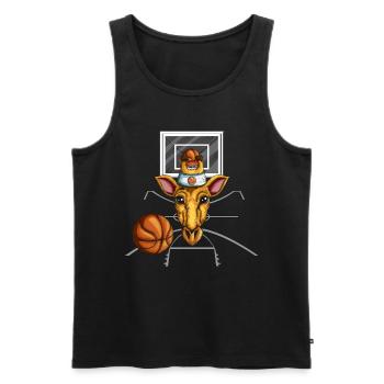 Kids Giraffen Fan Basketball Spiel Basketballkorb - Männer Premium Bio Tank Top - Schwarz - Vorne - Michal (187cm)