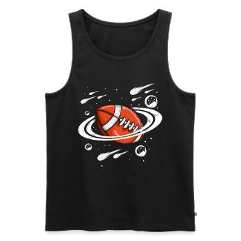 American Footballer Fan Outfit Football Player - Men's Premium Organic Tank Top - black - Front - Michal (187cm)