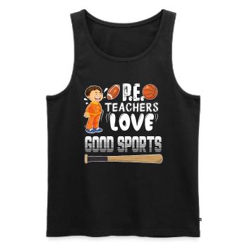 Les professeurs de sport aiment les bons fans de sport enfants parents - Débardeur bio Premium Homme - noir - Devant - Michal (187cm)