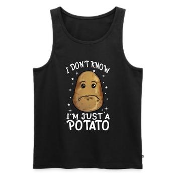 Potato Harvest Potato Lovers Chefs Food Fan - Men's Premium Organic Tank Top - black - Front - Michal (187cm)