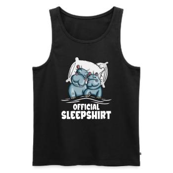 Nilpferd Fan Kinder Hippooutfit Nilpferdkostüm - Männer Premium Bio Tank Top - Schwarz - Vorne - Michal (187cm)