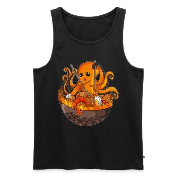 Krake Sushi Fan Japan japanische Küche Liebhaber - Männer Premium Bio Tank Top - Schwarz - Vorne - Michal (187cm)
