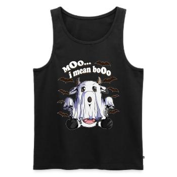 Funny Geister Gespenst Kuh Kühe Halloween Kinder - Männer Premium Bio Tank Top - Schwarz - Vorne - Michal (187cm)