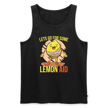 Allons-y pour un peu de Lemon Aid Lemon First Responder Doctor - Débardeur bio Premium Homme - noir - Devant - AI Model Male 178 light (178cm)