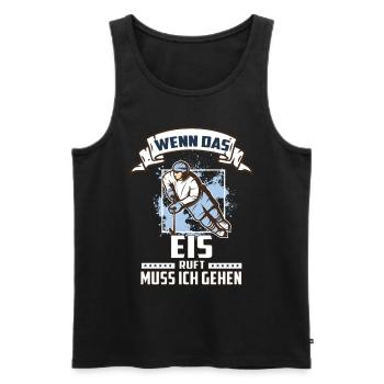Kids Eishockey Spiel Verein Spruch Eishockeyfan - Männer Premium Bio Tank Top - Schwarz - Vorne - Michal (187cm)