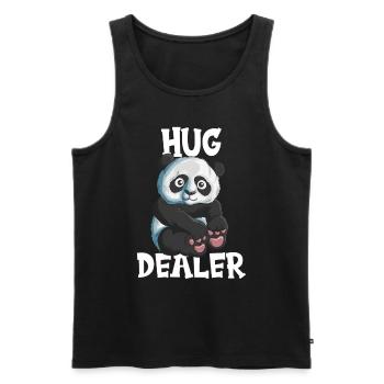 Panda Bear Hugs You Hug Dealer Hug Panda - Débardeur bio Premium Homme - noir - Devant - AI Model Male 178 light (178cm)