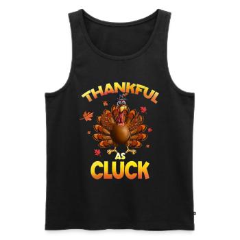 Thanksful As Cluck Turkey Costume Thanksgiving - Débardeur bio Premium Homme - noir - Devant - Michal (187cm)