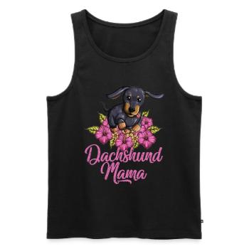 Dachshund Mama Dachshund Maman Chien Propriétaire Cadeau - Débardeur bio Premium Homme - noir - Devant - Michal (187cm)