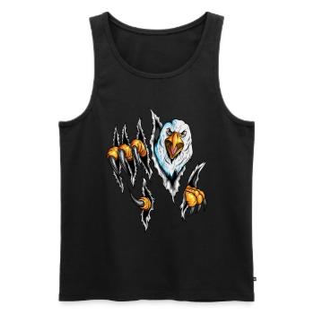 Kratzer Adlerklauen Raubvogel Design Adlerauge - Männer Premium Bio Tank Top - Schwarz - Vorne - AI Model Male 178 light (178cm)