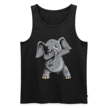 Dab Elephant Children Dancing Dabbing Baby Elephant - Men's Premium Organic Tank Top - black - Front - Michal (187cm)