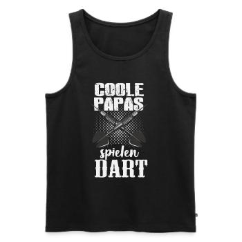 Lustiger Papa Dartspieler Spruch Dart Liebhaber - Männer Premium Bio Tank Top - Schwarz - Vorne - Michal (187cm)