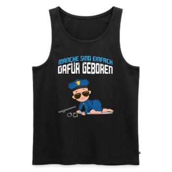 Polizistin Beamte Polizeibeamter Polizei Geschenk - Männer Premium Bio Tank Top - Schwarz - Vorne - AI Model Male 178 light (178cm)