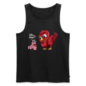 Ver déguisé en costume de chat Uääh Meow oiseau - Débardeur bio Premium Homme - noir - Devant - Michal (187cm)