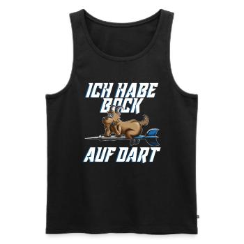 Darten Dartspieler Bock auf Dart Dartspieler Spiel - Männer Premium Bio Tank Top - Schwarz - Vorne - Michal (187cm)