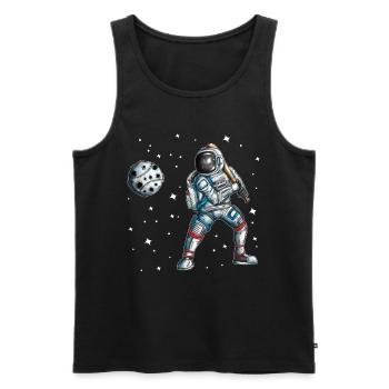 Astronaut Baseballspieler Baseball Universum All - Männer Premium Bio Tank Top - Schwarz - Vorne - Michal (187cm)