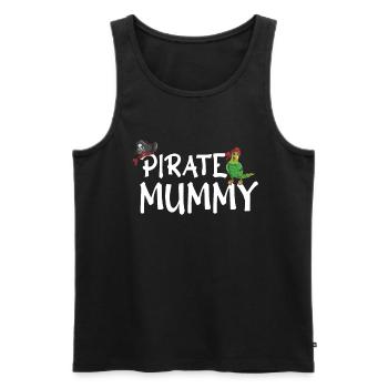 Pirate Mommy Women Girl Pirate Costume Movie Night - Men's Premium Organic Tank Top - black - Front - AI Model Male 178 light (178cm)