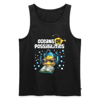 Ozeane der Möglichkeiten Tiefseefisch Angel Fisch - Männer Premium Bio Tank Top - Schwarz - Vorne - Michal (187cm)