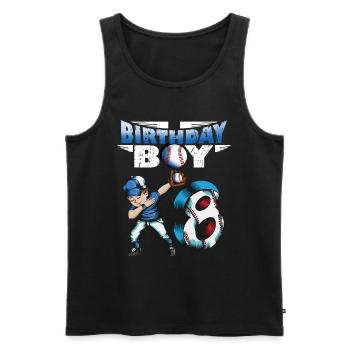 Birthday Girl Baseball Player Birthday Boy 8 - Men's Premium Organic Tank Top - black - Front - AI Model Male 178 light (178cm)