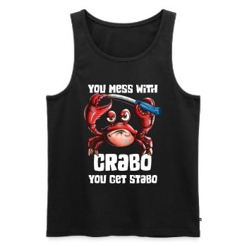 Krabben Krebse Krebstiere Sternzeichen Krabbe - Männer Premium Bio Tank Top - Schwarz - Vorne - AI Model Male 178 light (178cm)