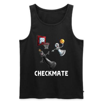 Basketball Dunking Bauer schlägt König Brettspiell - Männer Premium Bio Tank Top - Schwarz - Vorne - Michal (187cm)