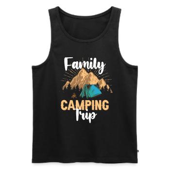 Camping Camping Familial Tente Sac de couchage Nature - Débardeur bio Premium Homme - noir - Devant - Michal (187cm)
