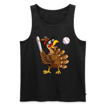 Turkey Baseball Baseball Game Turkey Baseball - Men's Premium Organic Tank Top - black - Front - AI Model Male 178 light (178cm)