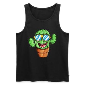 Garden Plant, Houseplants, Cactus, Nature Friend - Men's Premium Organic Tank Top - black - Front - Michal (187cm)
