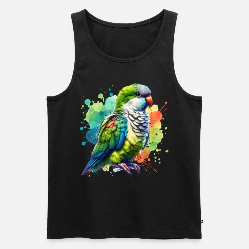 Mönchssittich Geschenk - Männer Premium Bio Tank Top - Schwarz