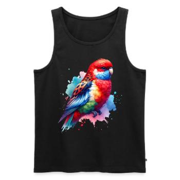 Rosella Gift - Men's Premium Organic Tank Top - black - Front - Michal (187cm)