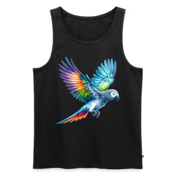 Graupapagei Geschenk - Männer Premium Bio Tank Top - Schwarz - Vorne - AI Model Male 178 light (178cm)