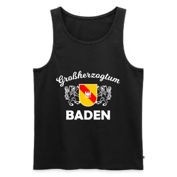 Die Badenser kommen - Männer Premium Bio Tank Top - Schwarz - Vorne - AI Model Male 178 light (178cm)