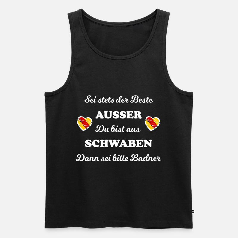 Die Schwaben und Badner - Männer Premium Bio Tank Top - Schwarz