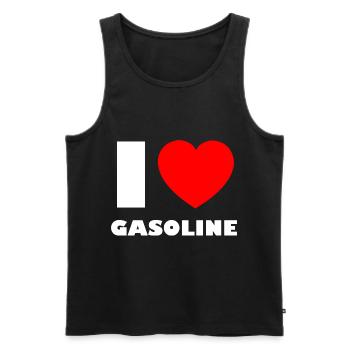 A heart for combustion engines - Men's Premium Organic Tank Top - black - Front - AI Model Male 178 light (178cm)