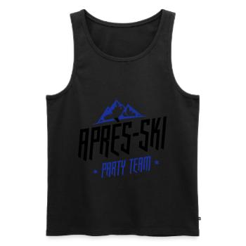 apres ski team party - Men's Premium Organic Tank Top - black - Front - AI Model Male 178 light (178cm)
