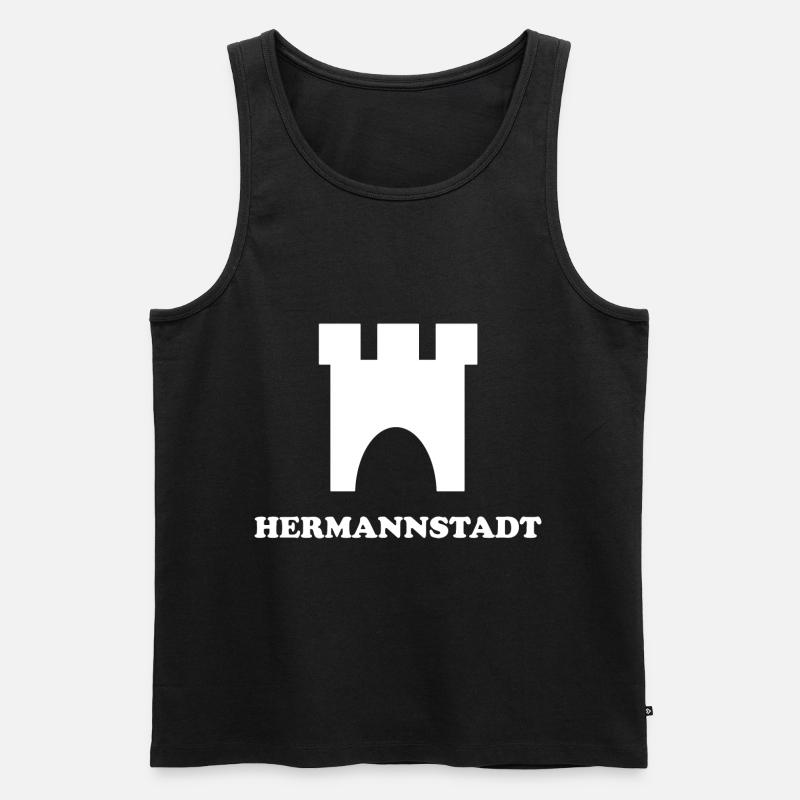 Die Hermannstädter Sachsen - Männer Premium Bio Tank Top - Schwarz