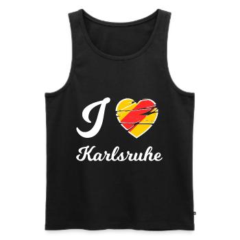 Die Unterstützer in Karlsruhe - Männer Premium Bio Tank Top - Schwarz - Vorne - Michal (187cm)